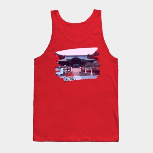 Retro Japan Red Japanese Shrine Temple Tank Top